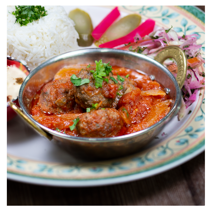 Beef Kebab in Tomato Sauce Meal